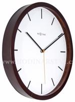 Designové nástěnné hodiny 3156br Nextime Company Wood 35cm