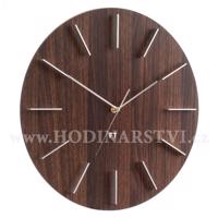 Designové nástěnné hodiny Future Time FT2010WE Round dark natural brown 40cm