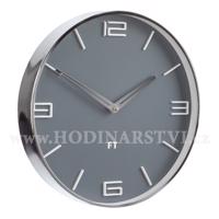 Designové nástěnné hodiny Future Time FT3010GY Flat grey 30cm