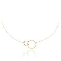 MINET Zlatý náhrdelník spojené kroužky Au 585/1000 2,45g