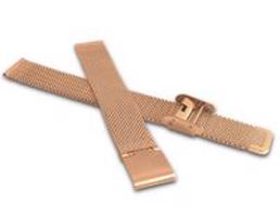 Rose gold kovový tah LAVVU MESH Band Gun Rose Gold - 18